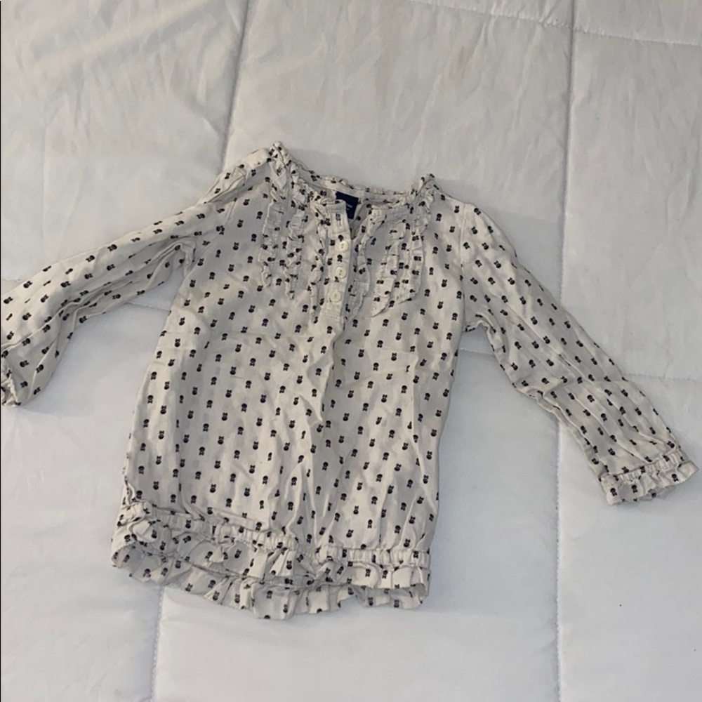 3t skull and bones baby gap blouse